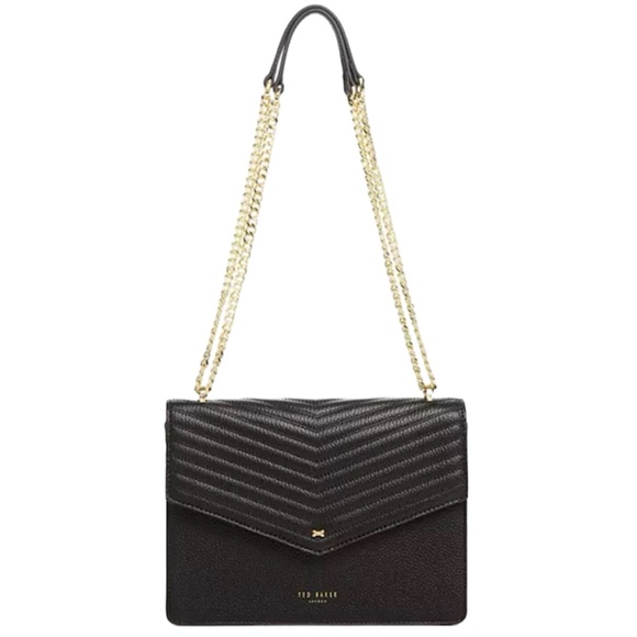 Ted Baker London Handbags - Ted Baker Kalila Quilted Leather Convertible Crossbody Black Purse New w/Dustbag